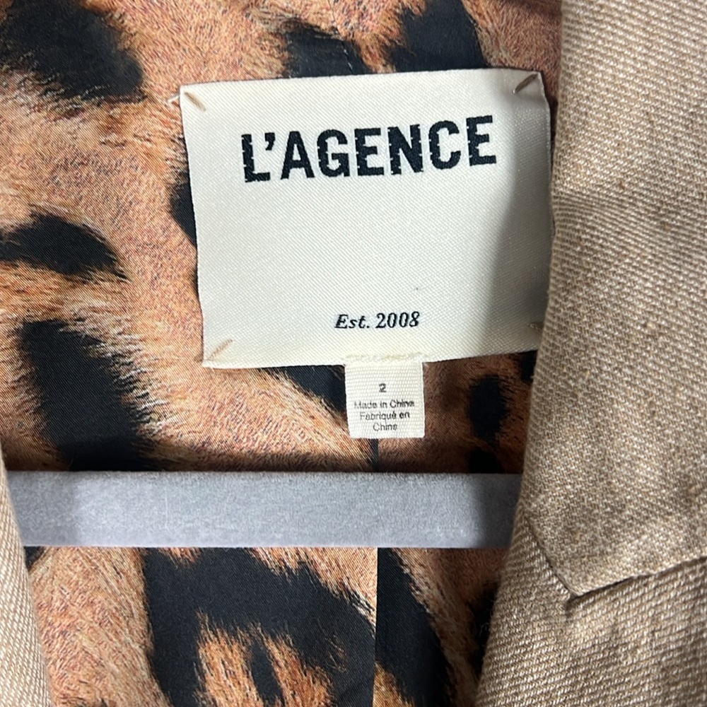 L’AGENCE Aimee Linen Blend Boyfriend Blazer - Picture 8 of 10